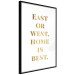 Wall Poster Gold Home Is Best - English text in a quote format on a white background 122954 additionalThumb 10