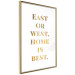 Wall Poster Gold Home Is Best - English text in a quote format on a white background 122954 additionalThumb 14