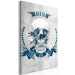 Canvas Skull and flowers - steam punk style graphic with English inscription 123554 additionalThumb 2
