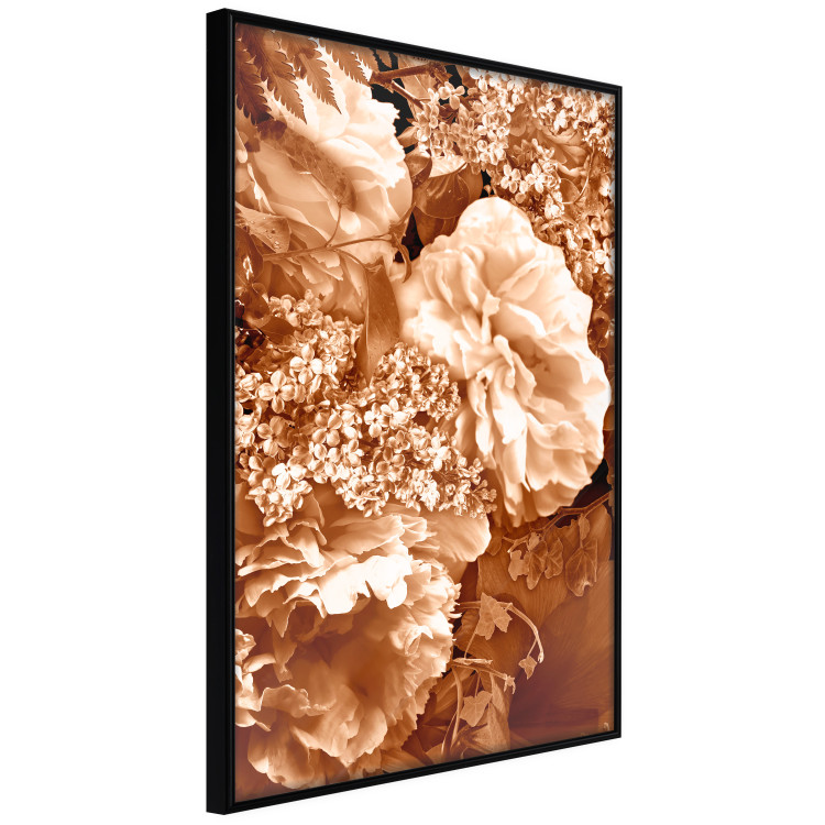 Poster Warm Scent - large and small plant flowers in autumn sepia tone 123854 additionalImage 12