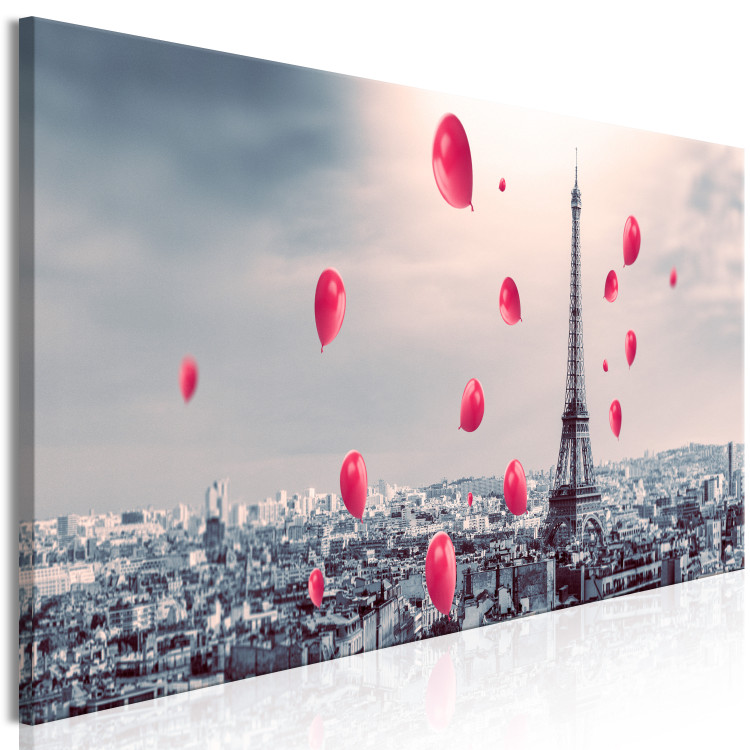 Canvas Print Paris Balloon (1 Part) Narrow Red 123954 additionalImage 2