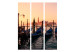 Room Separator Into the Unknown with a Gondola (3-piece) - Venetian boats and sunset 124154 additionalThumb 3