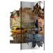 Folding Screen New York Collage (3-piece) - collage of cars and road signs 124254