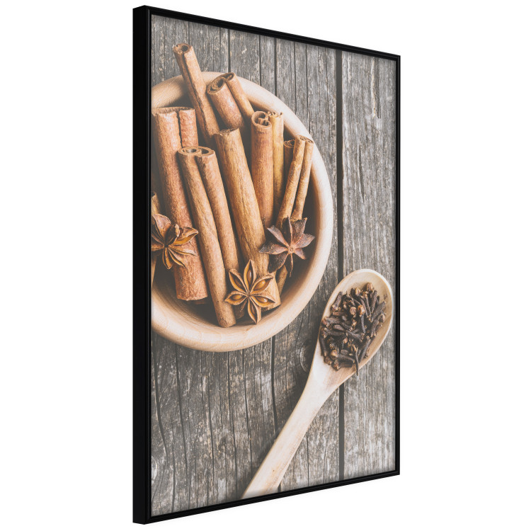 Poster Spice Scent - winter cinnamon spice lying on a wooden table 124454 additionalImage 12