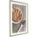Poster Spice Scent - winter cinnamon spice lying on a wooden table 124454 additionalThumb 8