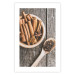 Poster Spice Scent - winter cinnamon spice lying on a wooden table 124454 additionalThumb 25