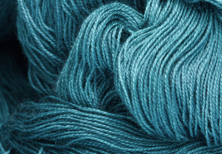 Canvas Print River of wool - an abstract depicting weave of turquoise yarns 124954 additionalImage 4