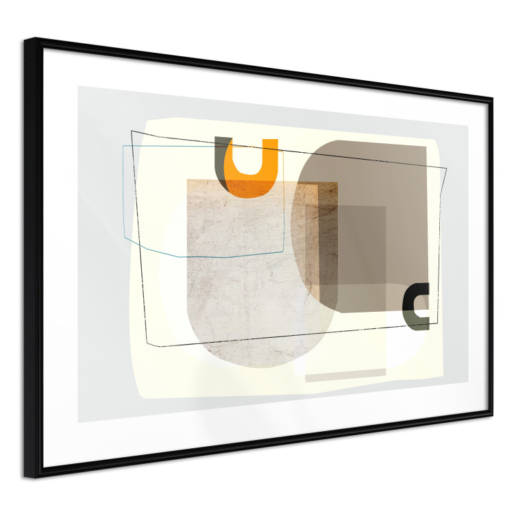 Poster Antique - abstract composition of various figures and lines on a white background 126654 additionalImage 6