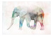 Photo Wallpaper African animals - elephant on a solid textured background with coloured accent 127554 additionalThumb 1