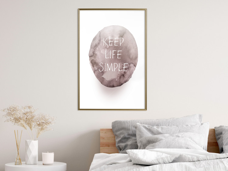 Wall Poster Keep Life Simple - English quote in watercolor motif on white background 127854 additionalImage 10