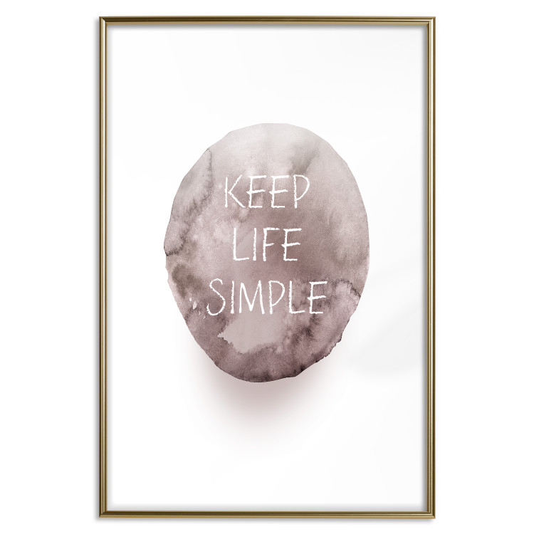 Wall Poster Keep Life Simple - English quote in watercolor motif on white background 127854 additionalImage 14