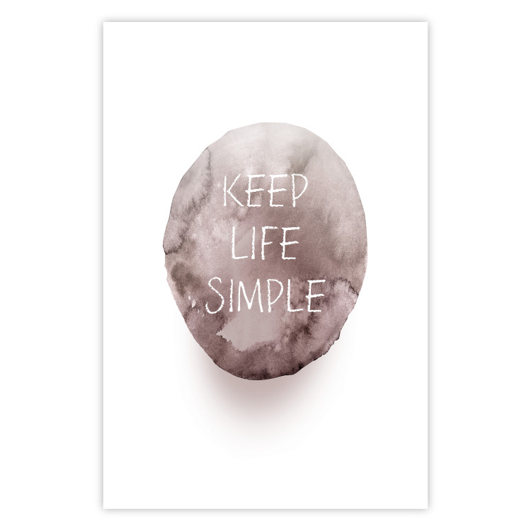 Wall Poster Keep Life Simple - English quote in watercolor motif on white background 127854 additionalImage 19
