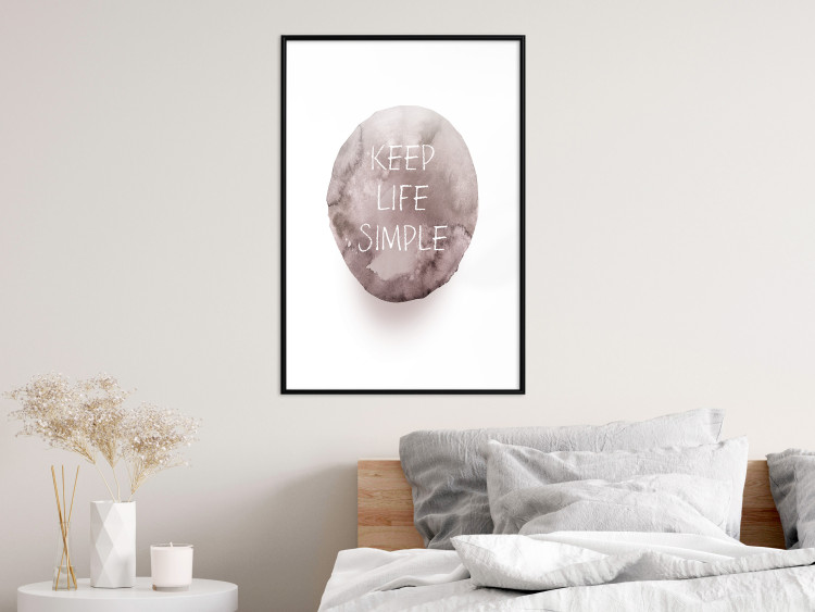 Wall Poster Keep Life Simple - English quote in watercolor motif on white background 127854 additionalImage 23