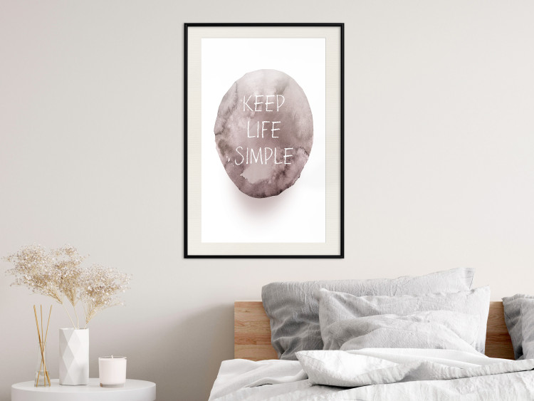 Wall Poster Keep Life Simple - English quote in watercolor motif on white background 127854 additionalImage 24