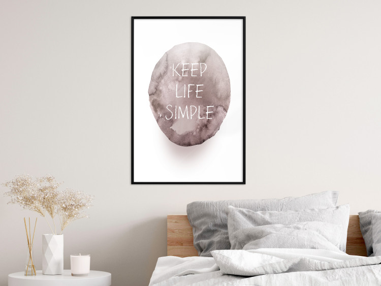 Wall Poster Keep Life Simple - English quote in watercolor motif on white background 127854 additionalImage 7