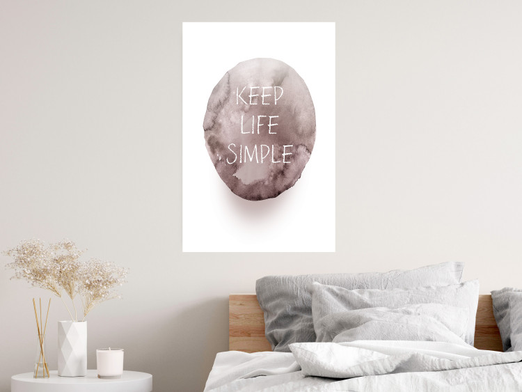 Wall Poster Keep Life Simple - English quote in watercolor motif on white background 127854 additionalImage 5