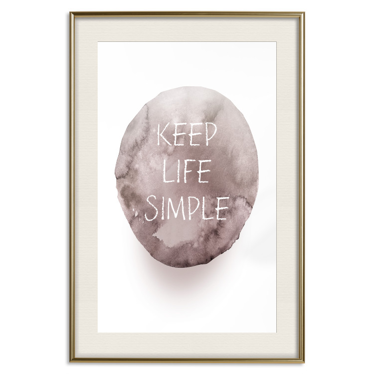 Wall Poster Keep Life Simple - English quote in watercolor motif on white background 127854 additionalImage 20