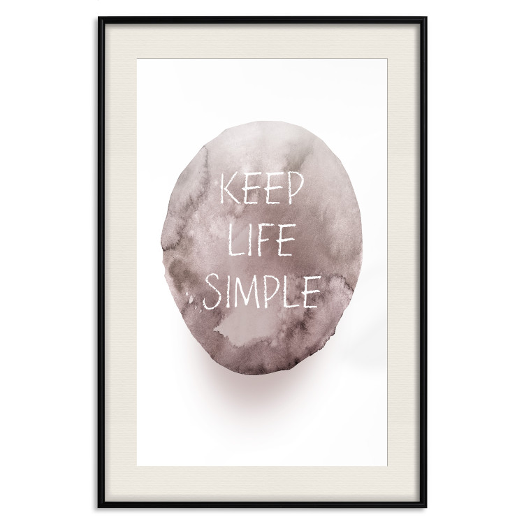 Wall Poster Keep Life Simple - English quote in watercolor motif on white background 127854 additionalImage 19