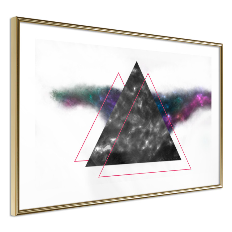 Poster Triangle Mirror - geometric abstract composition on a white background 129154 additionalImage 7