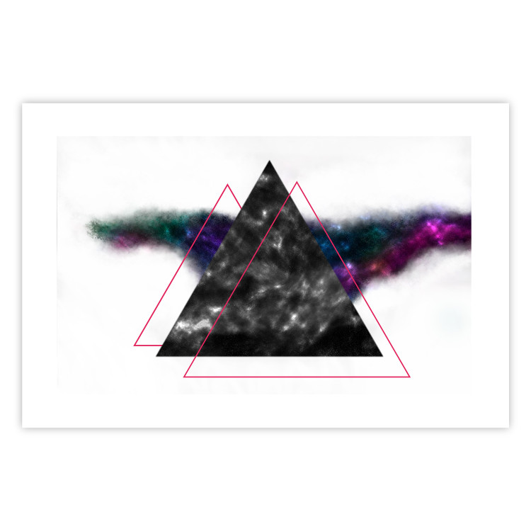 Poster Triangle Mirror - geometric abstract composition on a white background 129154 additionalImage 14