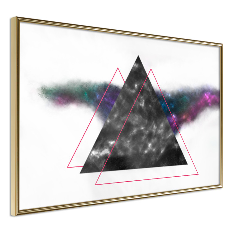 Poster Triangle Mirror - geometric abstract composition on a white background 129154 additionalImage 12