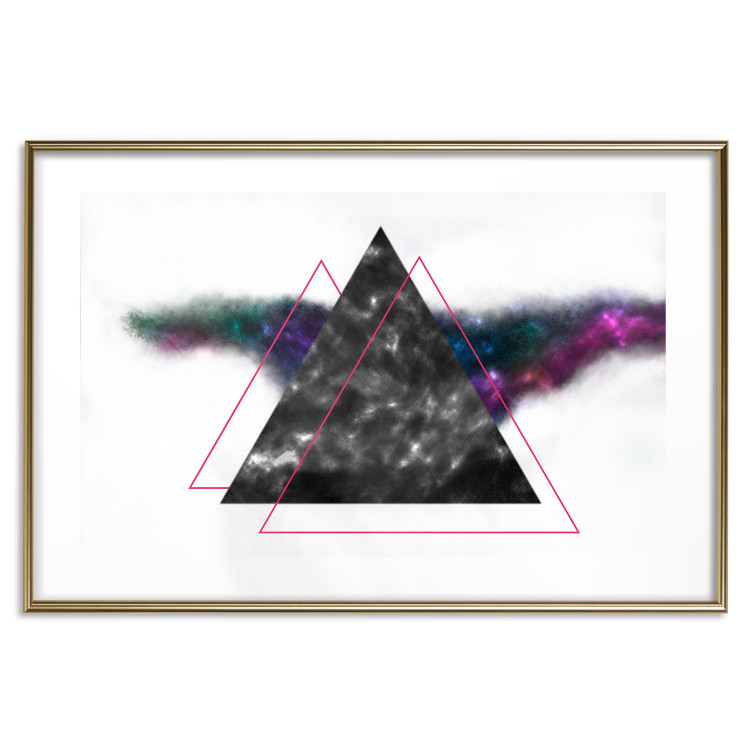 Poster Triangle Mirror - geometric abstract composition on a white background 129154 additionalImage 20