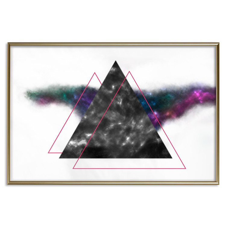 Poster Triangle Mirror - geometric abstract composition on a white background 129154 additionalImage 18