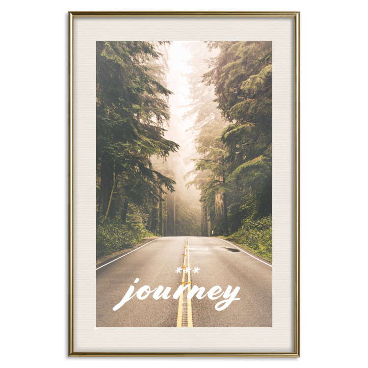 Poster Journey into the Unknown - English text on a forest road background 130454 additionalImage 20