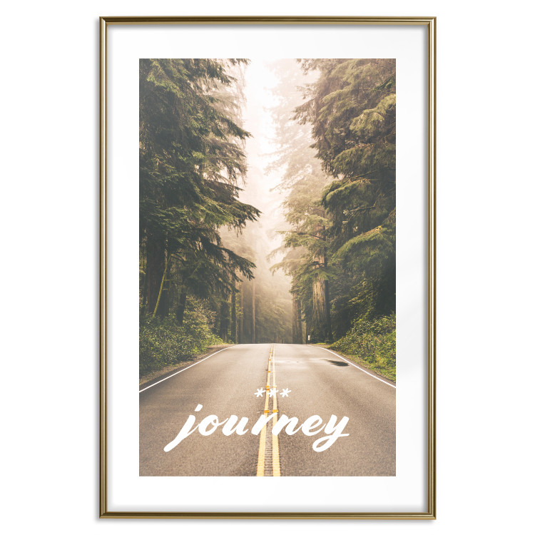 Poster Journey into the Unknown - English text on a forest road background 130454 additionalImage 14