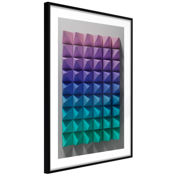 Poster Stillness - multicolored composition of a 3D-like geometric figure 130554 additionalImage 8