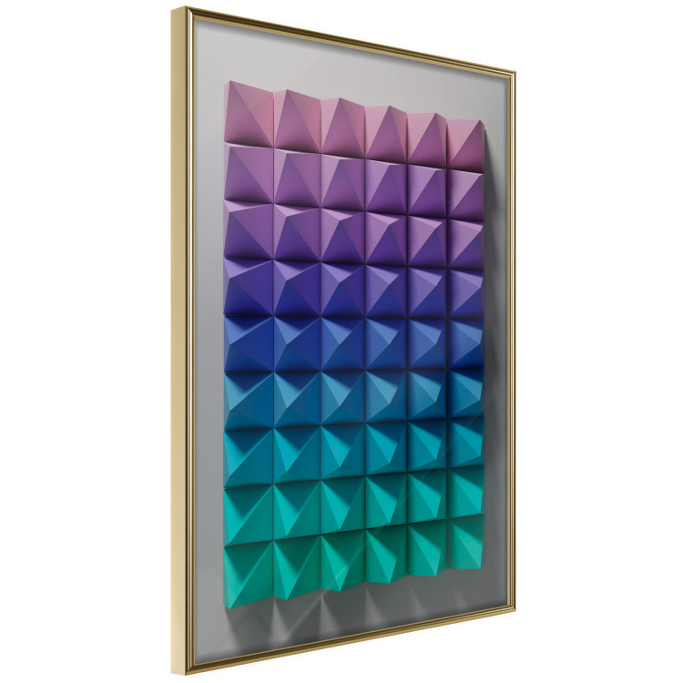 Poster Stillness - multicolored composition of a 3D-like geometric figure 130554 additionalImage 12