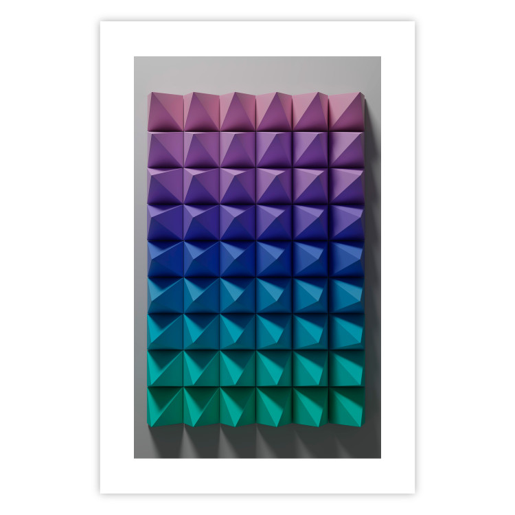 Poster Stillness - multicolored composition of a 3D-like geometric figure 130554 additionalImage 15