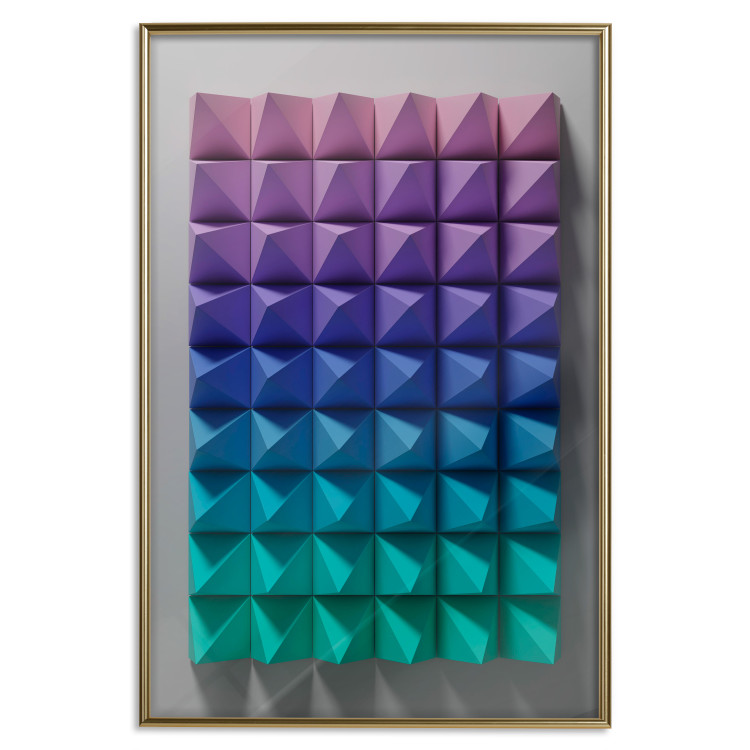 Poster Stillness - multicolored composition of a 3D-like geometric figure 130554 additionalImage 19