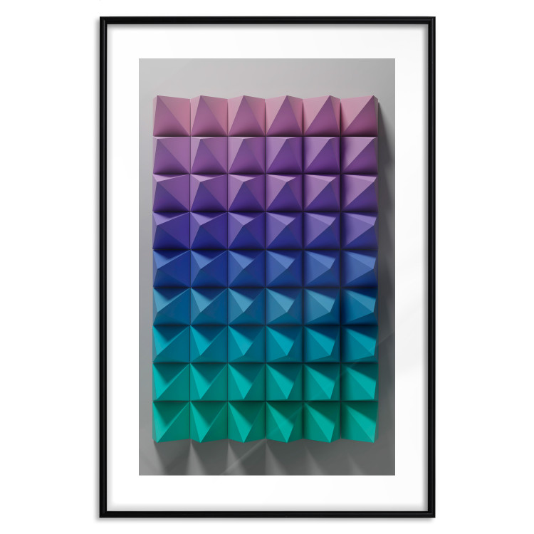 Poster Stillness - multicolored composition of a 3D-like geometric figure 130554 additionalImage 27
