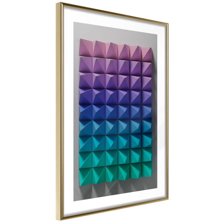 Poster Stillness - multicolored composition of a 3D-like geometric figure 130554 additionalImage 7