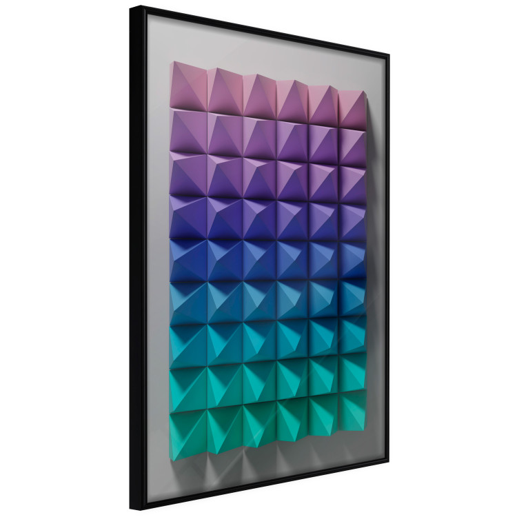 Poster Stillness - multicolored composition of a 3D-like geometric figure 130554 additionalImage 11