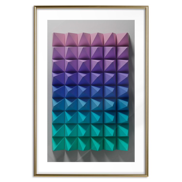 Poster Stillness - multicolored composition of a 3D-like geometric figure 130554 additionalImage 26
