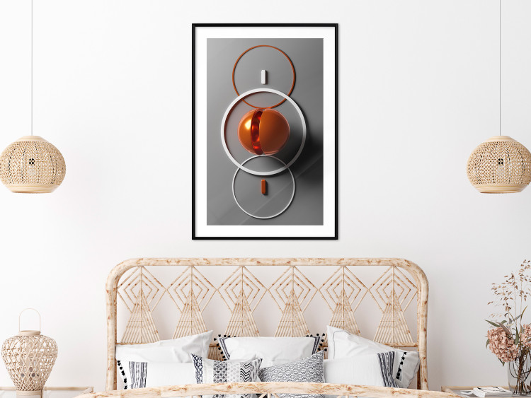 Wall Poster Circles of Time - abstract composition of colorful figures on a gray background 130754 additionalImage 23