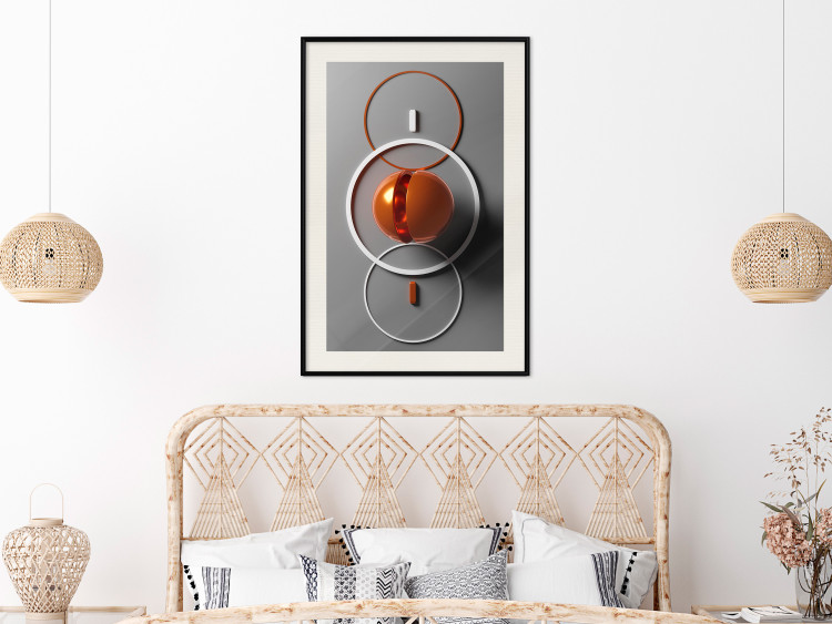 Wall Poster Circles of Time - abstract composition of colorful figures on a gray background 130754 additionalImage 24