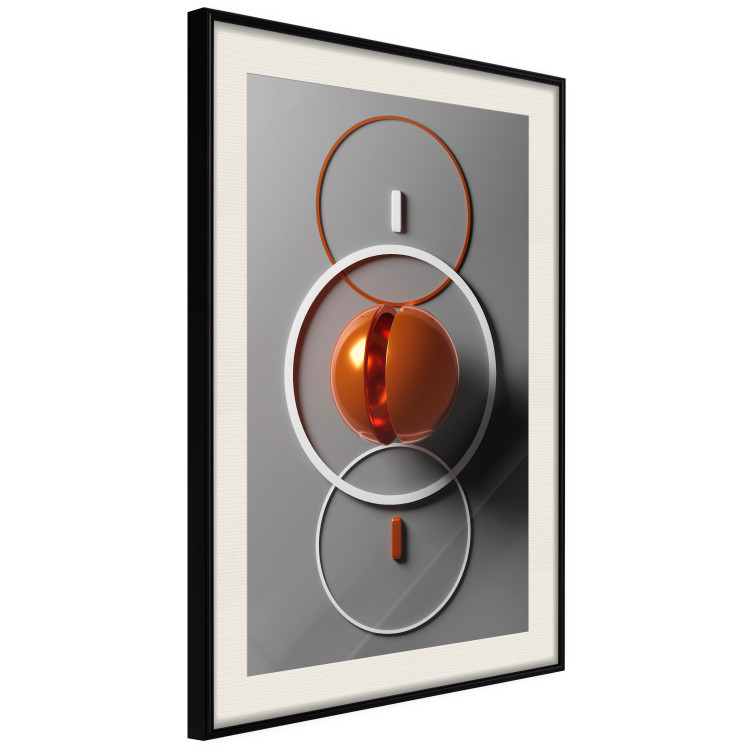 Wall Poster Circles of Time - abstract composition of colorful figures on a gray background 130754 additionalImage 2