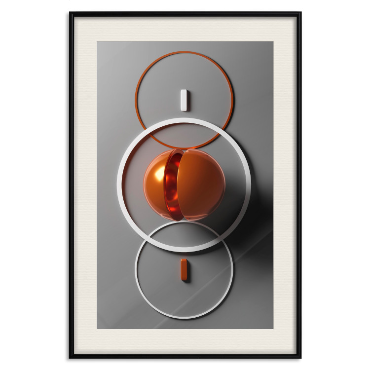 Wall Poster Circles of Time - abstract composition of colorful figures on a gray background 130754 additionalImage 19
