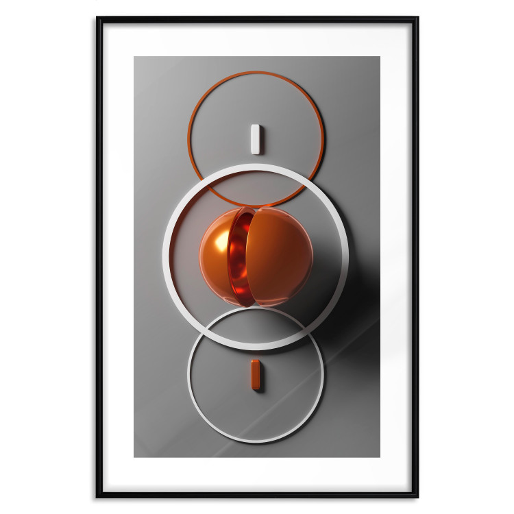 Wall Poster Circles of Time - abstract composition of colorful figures on a gray background 130754 additionalImage 15