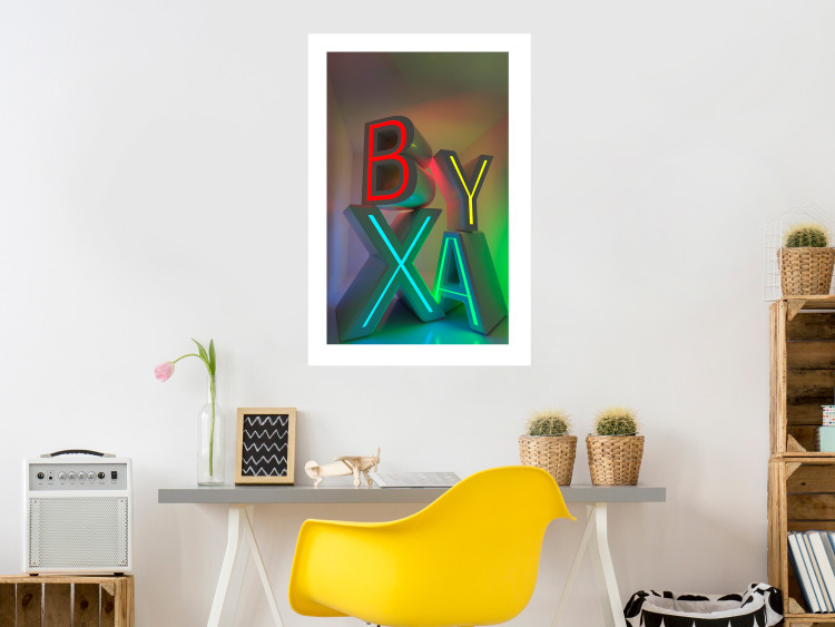 Wall Poster Adventure X - colorful letters with 3D imitation in an abstract motif 131954 additionalImage 7
