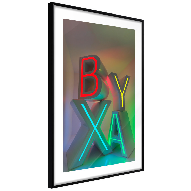 Wall Poster Adventure X - colorful letters with 3D imitation in an abstract motif 131954 additionalImage 12