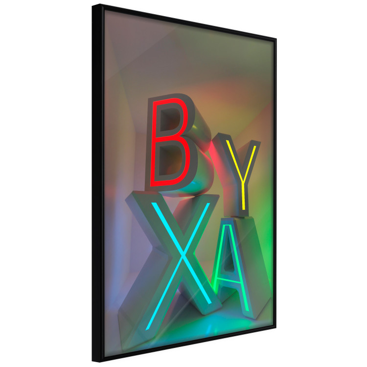 Wall Poster Adventure X - colorful letters with 3D imitation in an abstract motif 131954 additionalImage 2