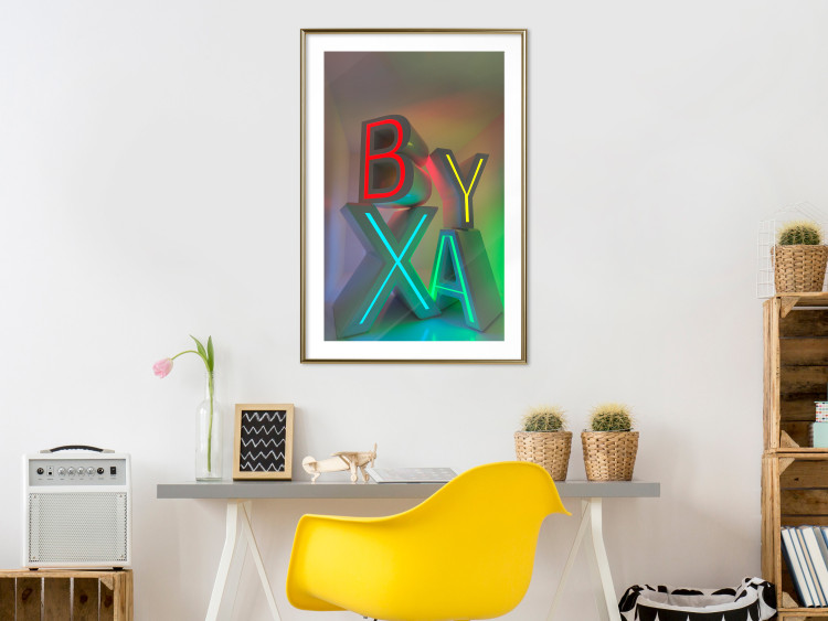 Wall Poster Adventure X - colorful letters with 3D imitation in an abstract motif 131954 additionalImage 13