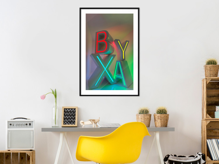 Wall Poster Adventure X - colorful letters with 3D imitation in an abstract motif 131954 additionalImage 18