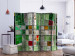 Folding Screen Emerald Stained Glass II (5-piece) - pattern with colorful mosaic on glass 132854 additionalThumb 2