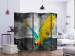 Room Divider Exotic Parrot II (5-piece) - colorful parrot against a landscape background 133354 additionalThumb 2