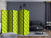 Room Separator Lime Relaxation II (3-piece) - composition in neon pattern 133454 additionalThumb 4
